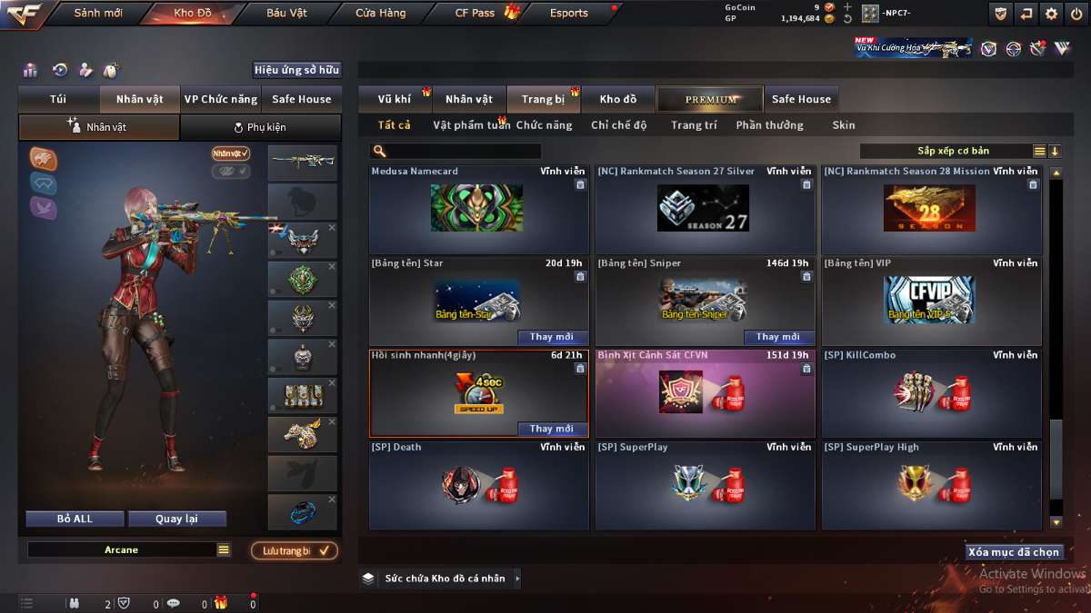 shop acc cf uy tin gia re